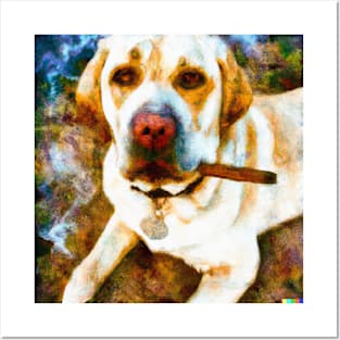 Cigar Smoking Lab Posters and Art